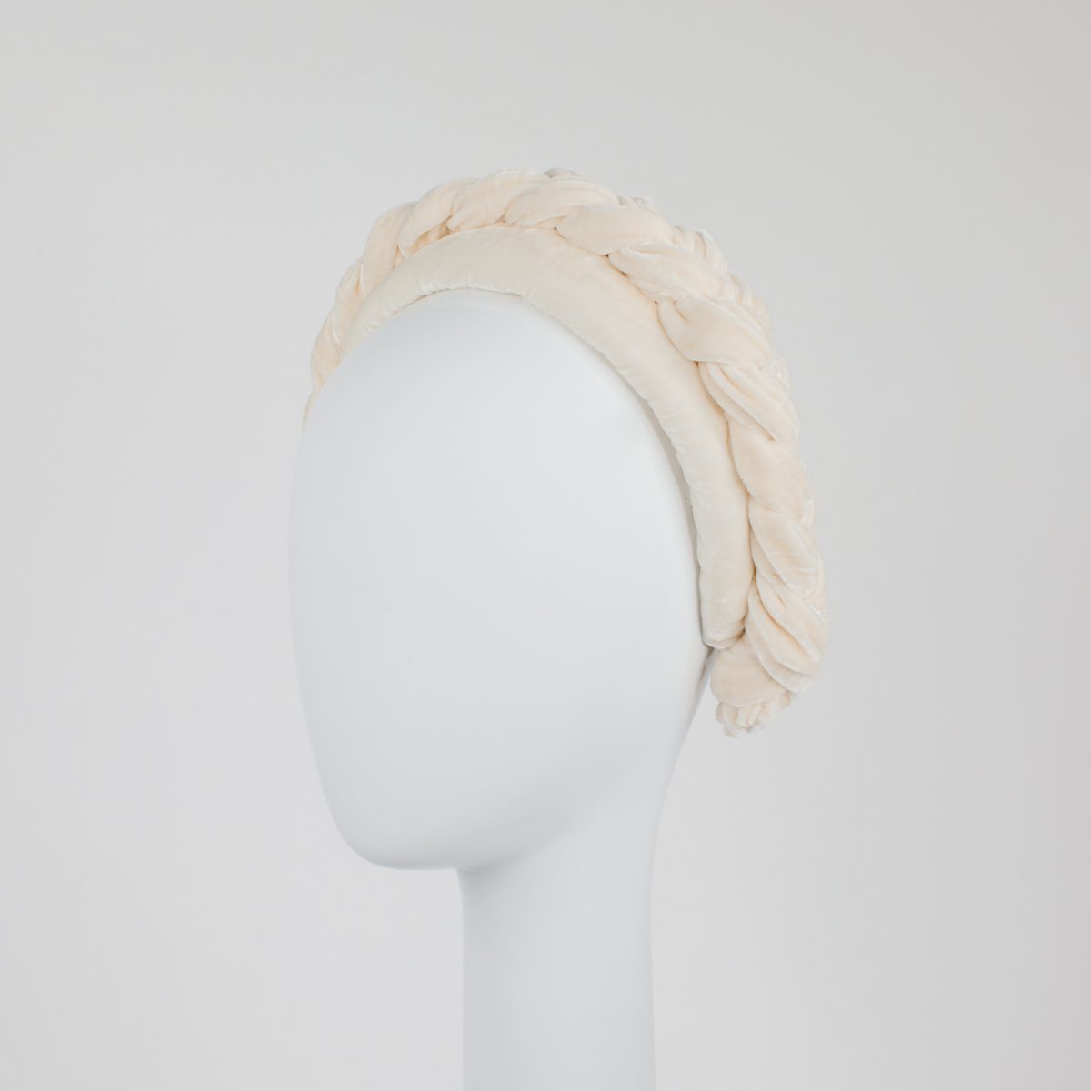 cream headband millinery