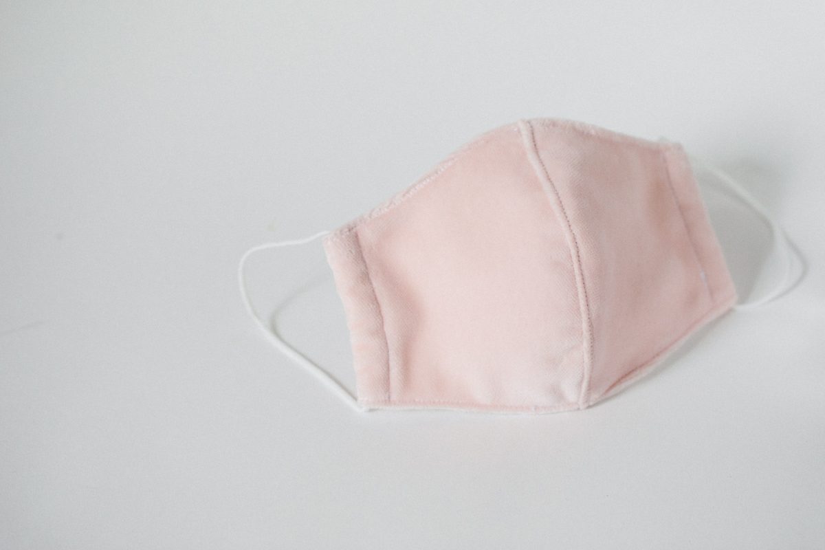 Pink velvet facemask - Luxury facemasks made in Melbourne - available now - Handmade in Melboune