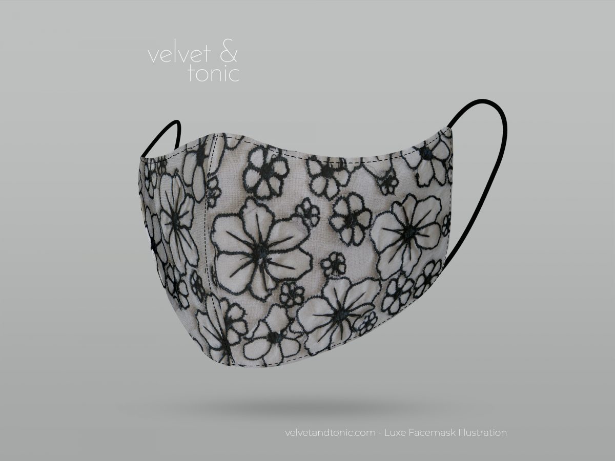 11-black-white-flower-facemask