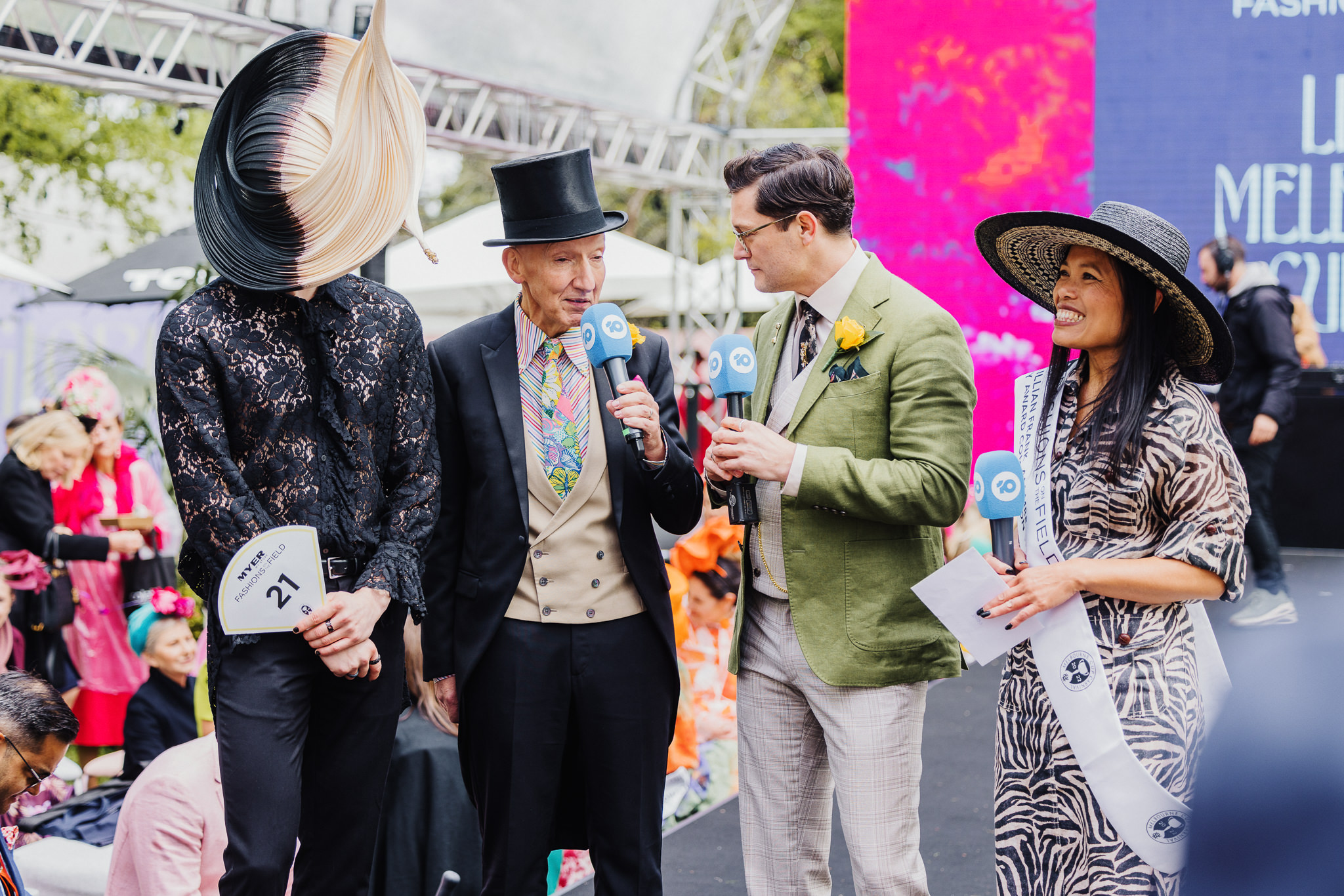 Chanel 10 Interview with Rob Miles, Stephen Jones and Souri Sengdara for the Millinery Award 2022